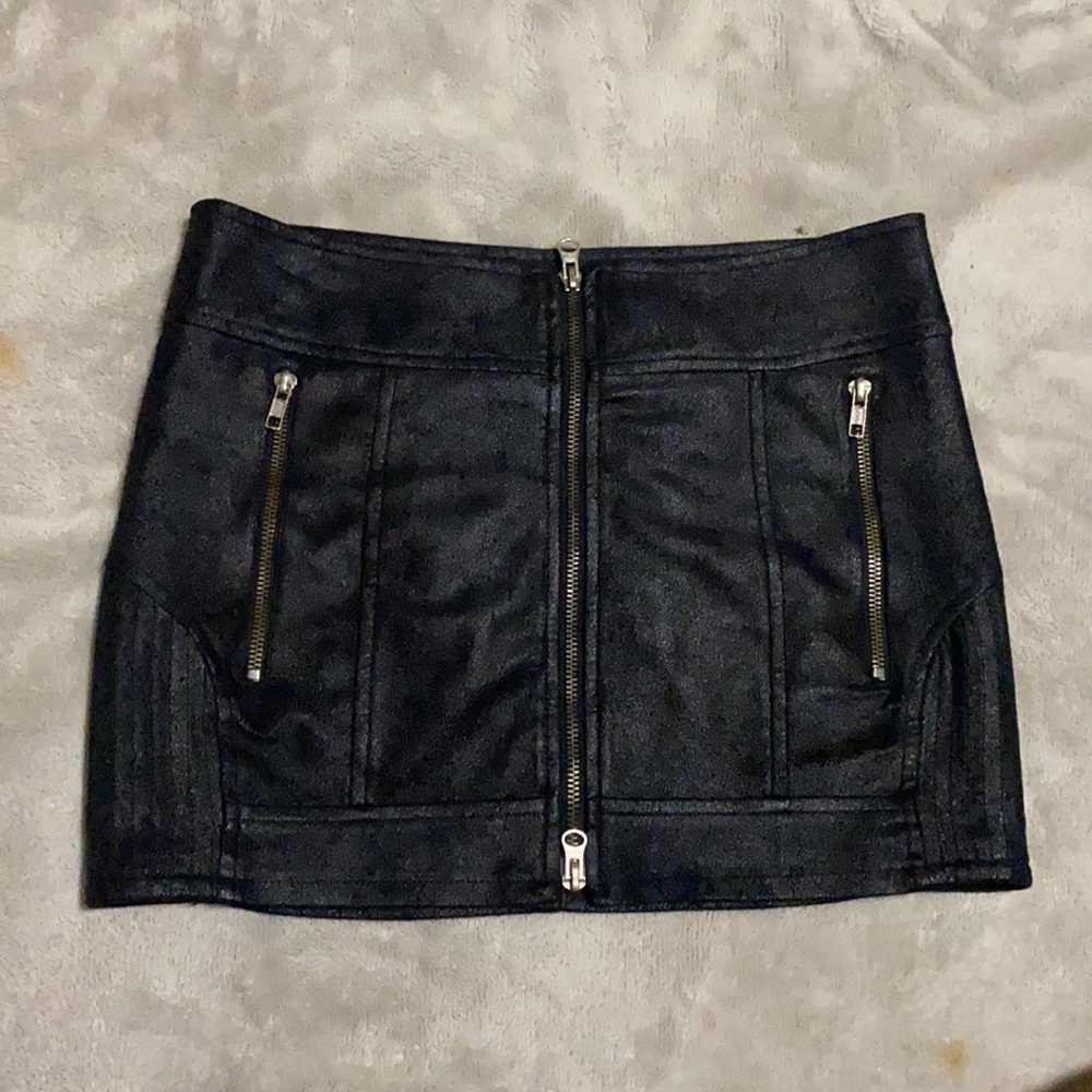 Black mini skirt